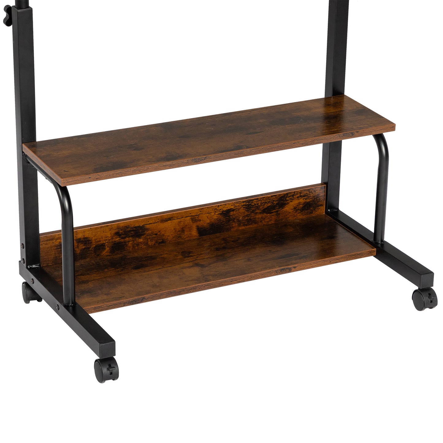 Vintage Brown P2 15MM Particle Board with Melamine Coating Adjustable Computer Desk with 3 USB + 2 AC Outlets