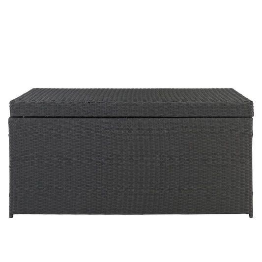 Simple And Practical Outdoor  Ratton Deck Box Storage Box Black Four-Wire