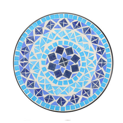 Inlaid With Diamond-Colored Sea Mosaics With Round Terrace Bistro Tables