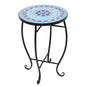 Inlaid With Diamond-Colored Sea Mosaics With Round Terrace Bistro Tables