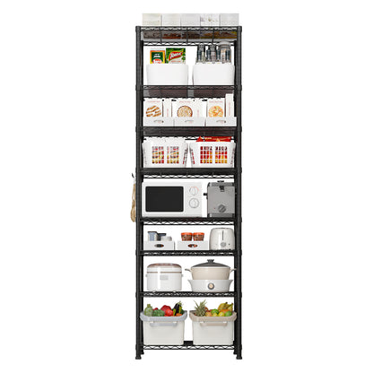 8 tier Heavy Duty Storage Shelves  78.74" H   Wire Shelving Unit with Wheels 1600LBS  NSF Metal Shelves for Storage Adjustable Garage Storage Rack Pantry Shelf Commercial Shelving, 78.74" H X 23.62''W