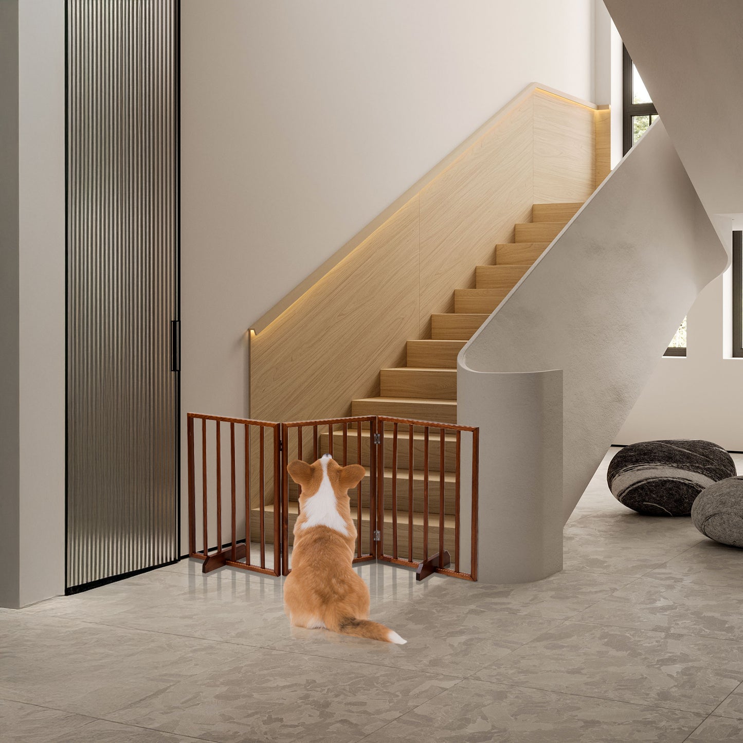 The Wooden Dog Fence Brown