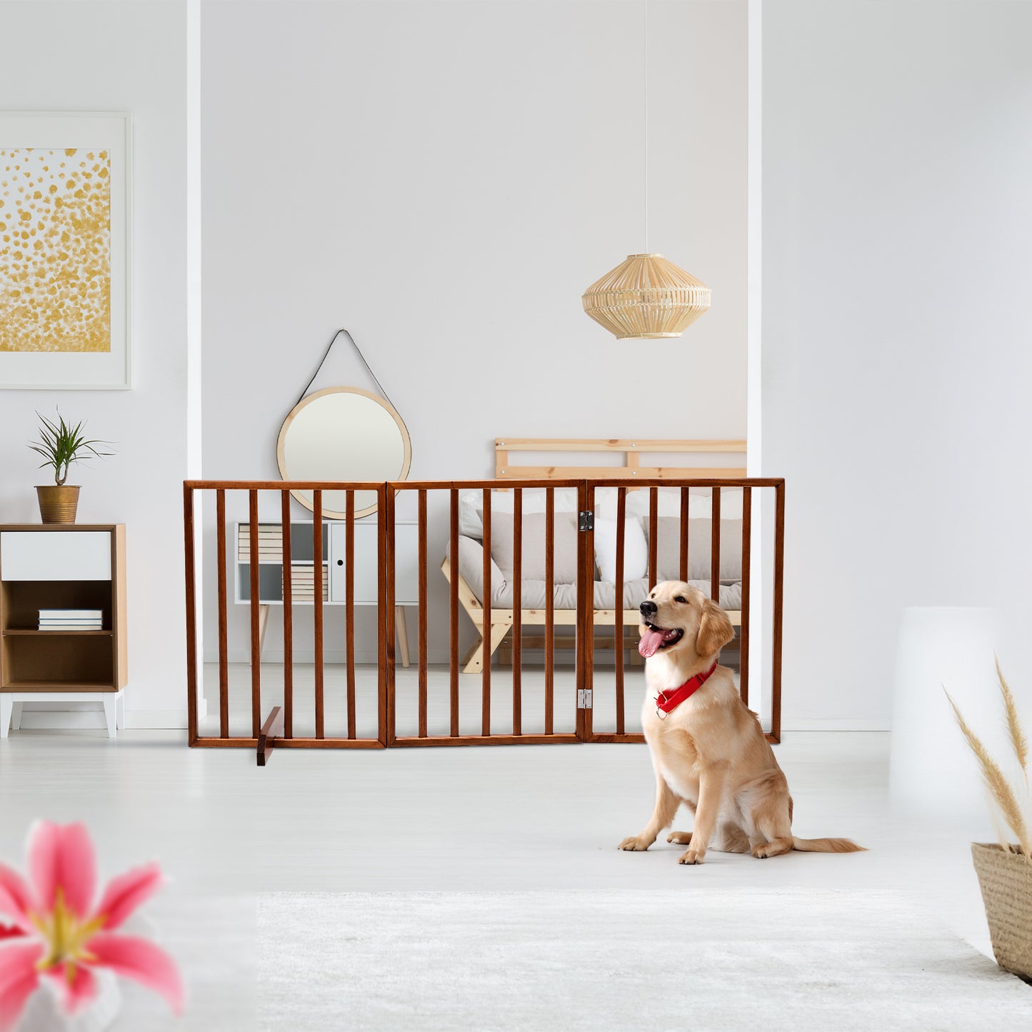 The Wooden Dog Fence Brown