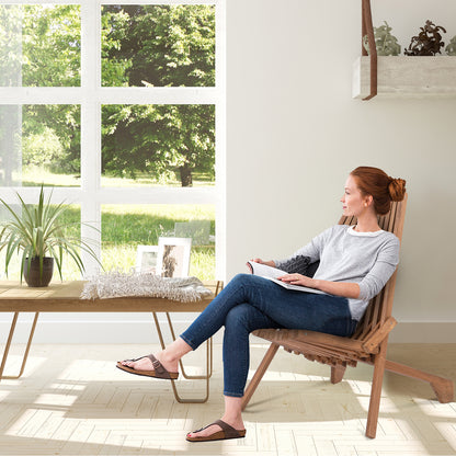 【Replace 66876605】Wood Folding Chair for Outdoor, Low Profile Acacia Wood Lounge Chair for Balcony Porch Backyard Patio Lawn Garden