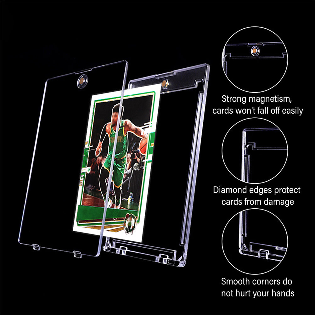 Magnetic Top Loader Card Sleeves Trading Hard Acrylic Case Holder Baseball
