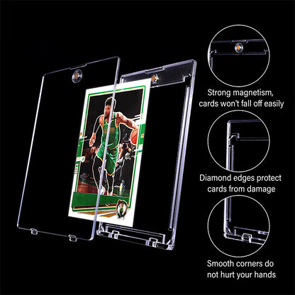 Magnetic Top Loader Card Sleeves Trading Hard Acrylic Case Holder Baseball