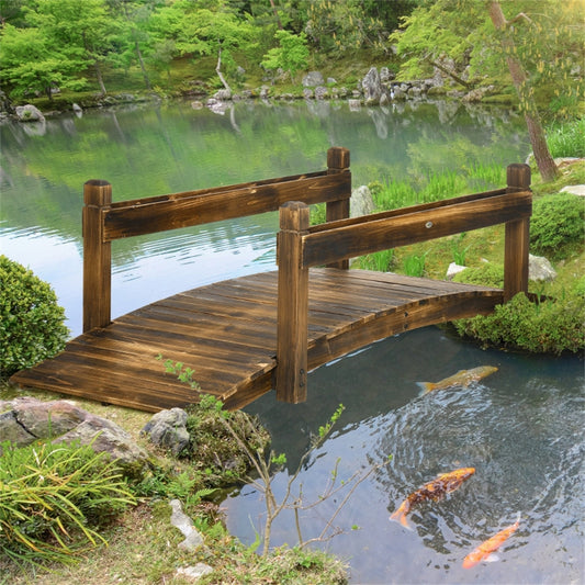 Wooden Garden Bridge Arc Footbridge ( Amazon Shipping)（Prohibited by WalMart）