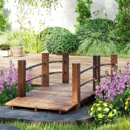 Wooden Garden Bridge Arc Footbridge ( Amazon Shipping)（Prohibited by WalMart）
