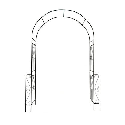 Steel Garden Arch with Gate ( Amazon Shipping)（Prohibited by WalMart）