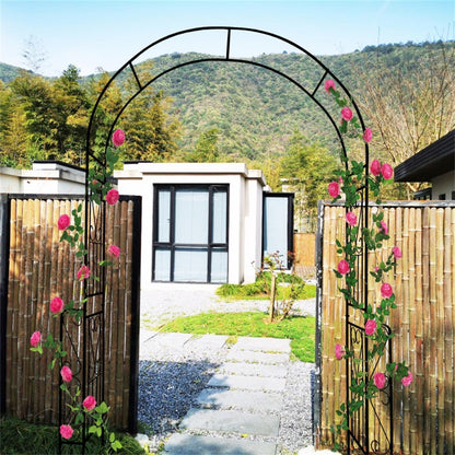 Steel Garden Arch with Gate ( Amazon Shipping)（Prohibited by WalMart）