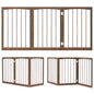 63" x 30" Brown Wooden Pet Fence