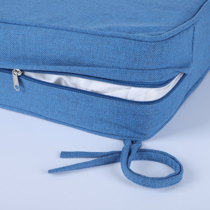 2 PCS Set 24x24 in Outdoor Deep Seat Cushion- Waterproof Fade-Resistant Patio Furniture Cushions with Removable Covers, Adjustable Straps & Handles,Navy Blue
